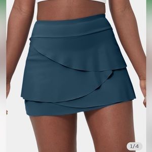 HALARA Blue Everyday High Waist Pocket Tiered Petal Golf Skirt in XS!